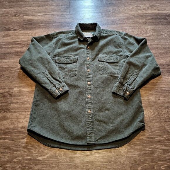 Field and Stream Heavy Weight Flannel Long Sleeve Button Up Shirt Mens XL - Picture 1 of 5